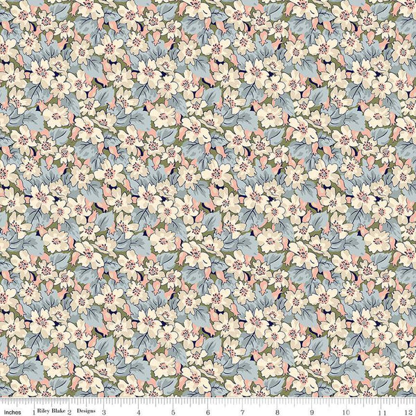 Liberty Lasenby Cotton - Tree of Life Somerset Hedgerow - Woodland Pastels