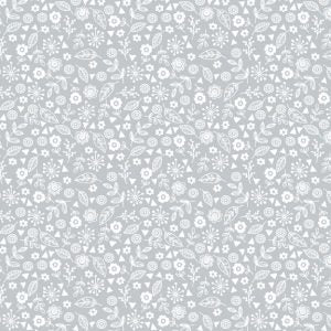 Makower Essentials 1911 Doodle Ditzy - Pale Grey