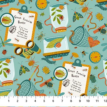 Deborah Edwards Backyard Bug Collector - Bug Clipboard Turquoise Multi