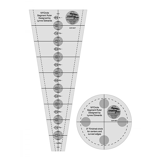 Creative Grids Non Slip 18deg Dresden Plate Ruler