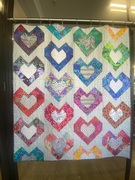 Tied With A Ribbon - Two Hearts Quilt Partial Kit