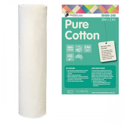 Pure Cotton Batting 2.4m wide