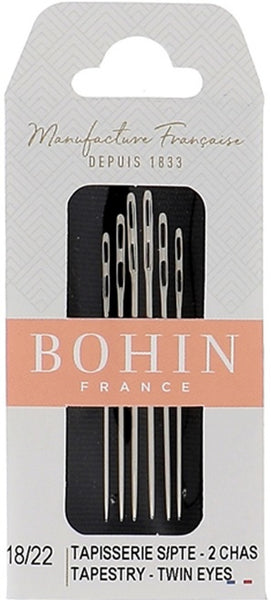 Bohin Needles - Tapestry size 18/22 Twin Eyes