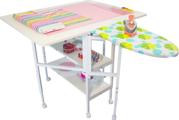 Emma Sewing & Cutting Table White