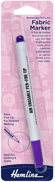 Hemline Vanishing Fine Line Fabric Marker