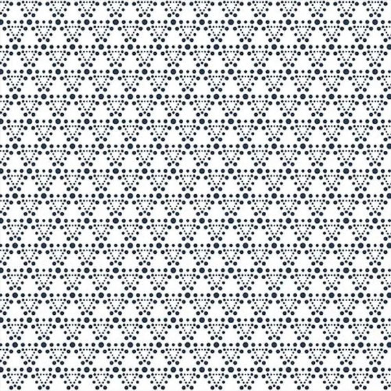 Stof Fabrics Dot Mania Triangles Black on White