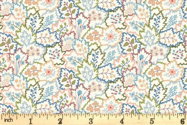 Liberty Lasenby Cotton - Tree of Life Cascading Leaves - Woodland Pastels